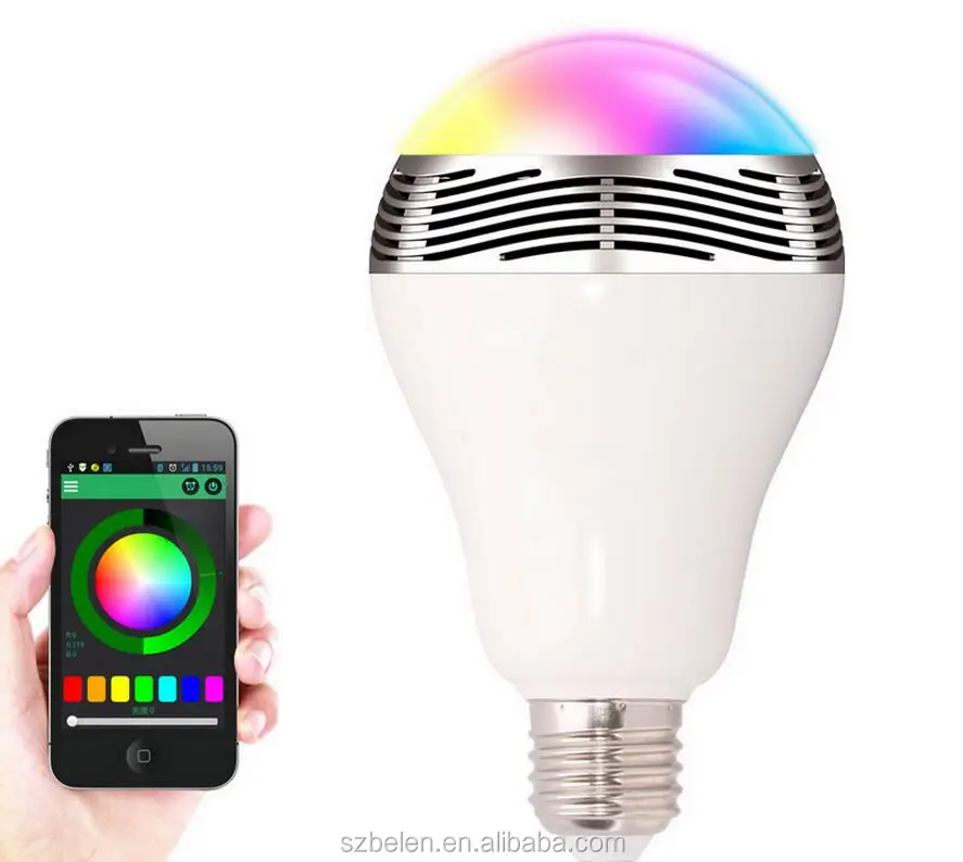 

New Style Gift Smart Led Blub Light Wireless Blue tooth Speaker For Mobilephone, White