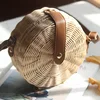 2018 Fashion Design Natural Hand Made Rattan Round Bag Indonesia Straw Bag Beach Bali Rattan Bag