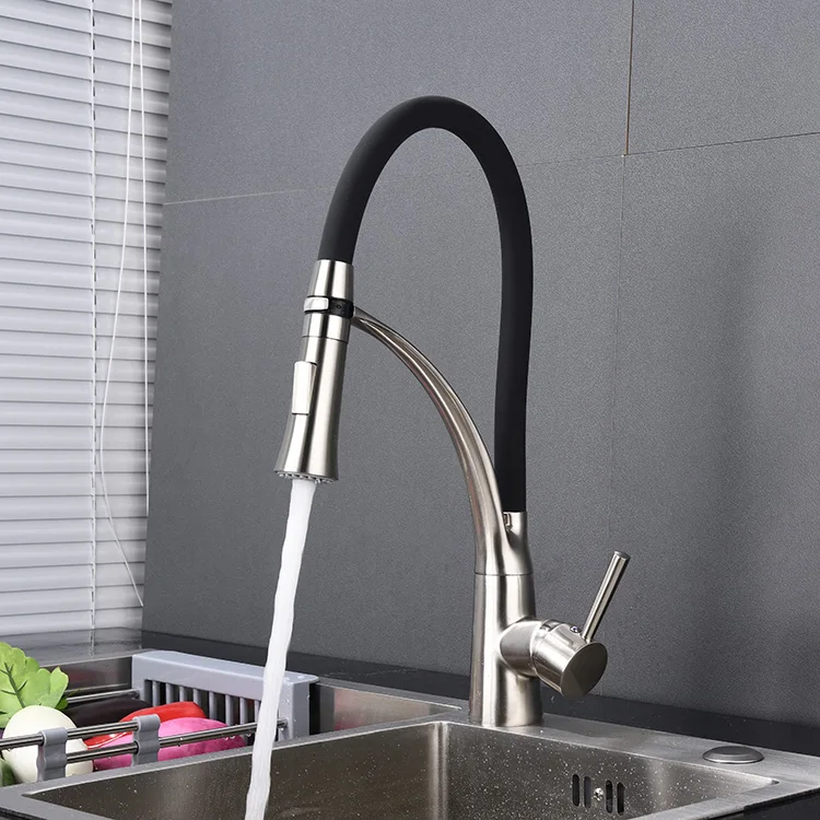 Good quality stainless steel pull out kitchen basin sink faucet