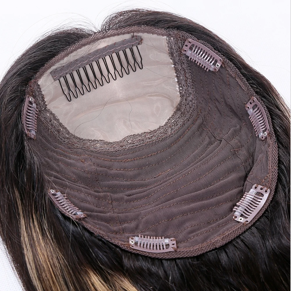 
Raw 100% european virgin silk base human hair topper jewish wig topper high quality women hair topper 