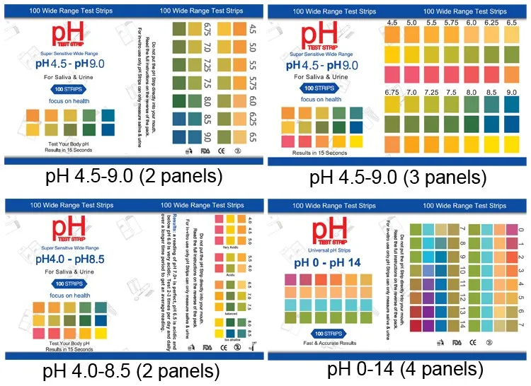 Aa Grade Ph Test Strips 2/3/4 Color Chart 014,4.59.0,4.08.5 Buy Ph Test,Ph Test Strips,Ph