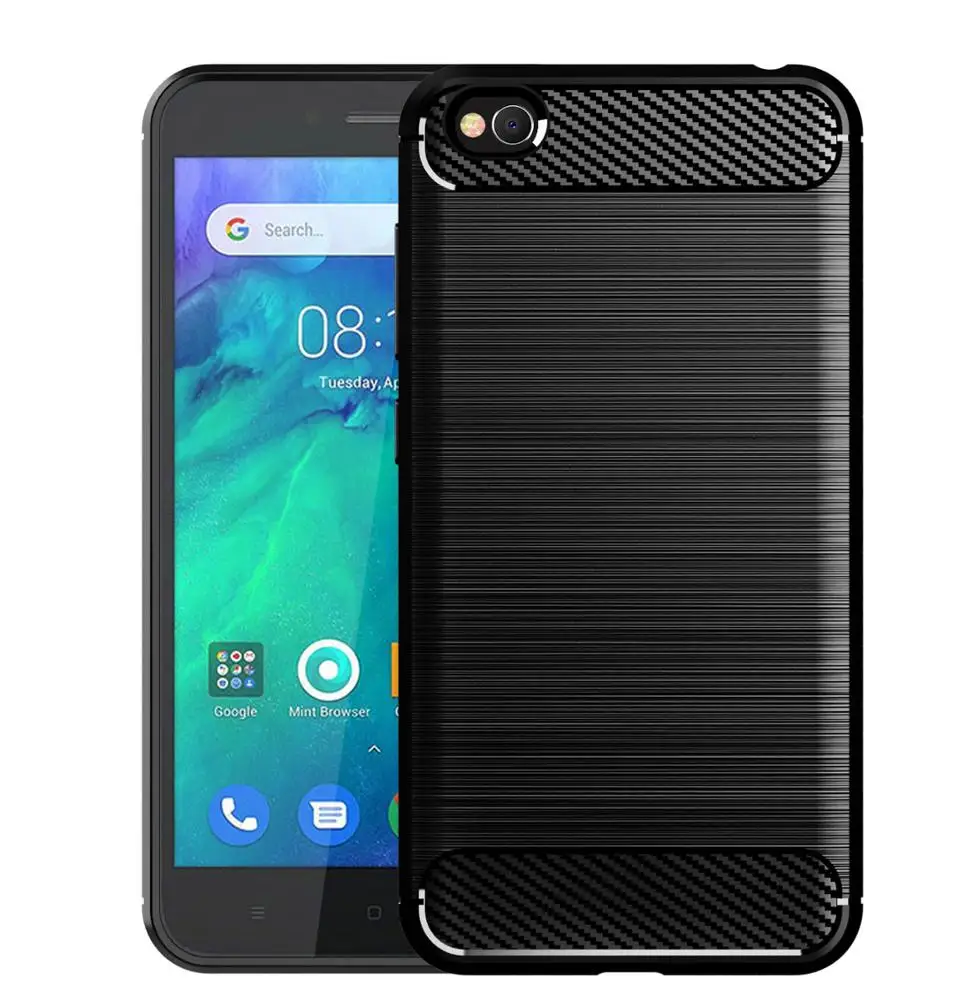 

Carbon Fiber Shockproof Soft TPU Back Cover mobile Phone Case For redmi go, N/a