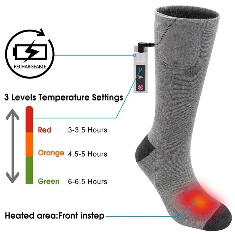 Winter Ski Usb Rechargeable Battery Electric Heated Socks Buy