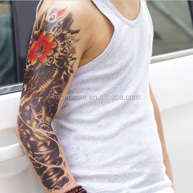 Full back and full arm slevee temporary tattoo sticker with stock designs