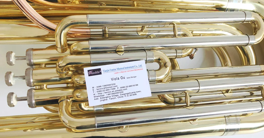 bb key lacquer finish yellow brass piston 3 tuba