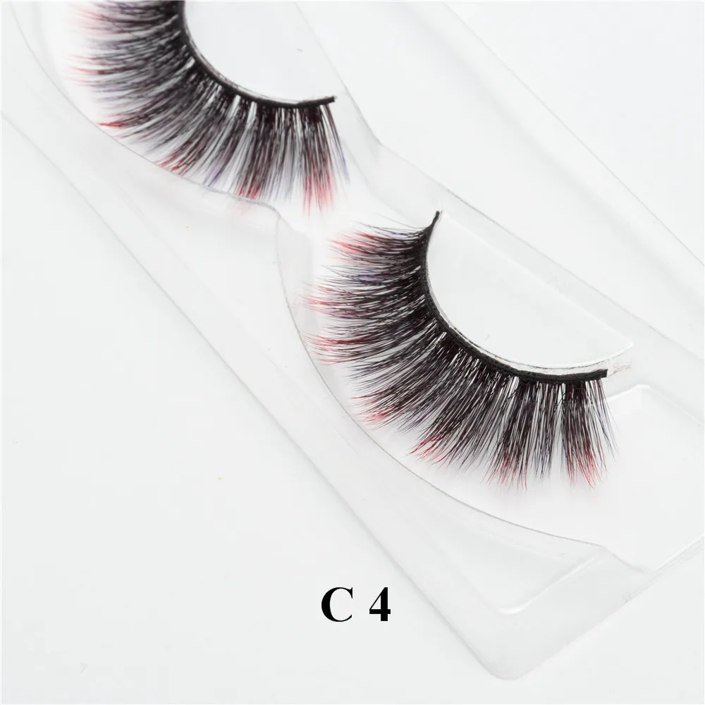 

Free Shipping fancy ombre color lashes 3d mink eyelashes false eyelash extension