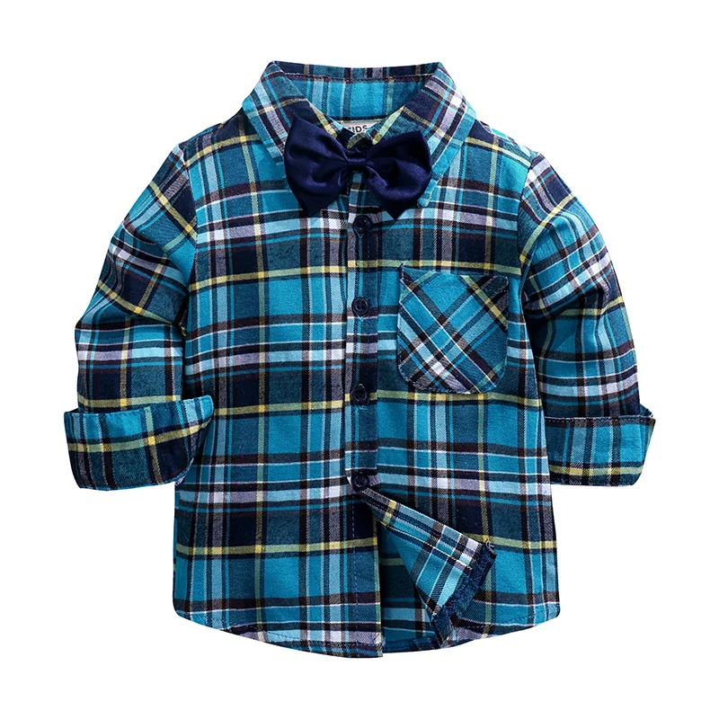 New Boys Shirt For Kids Cotton Clothing 2018 Fashion Baby Boy Plaid ...