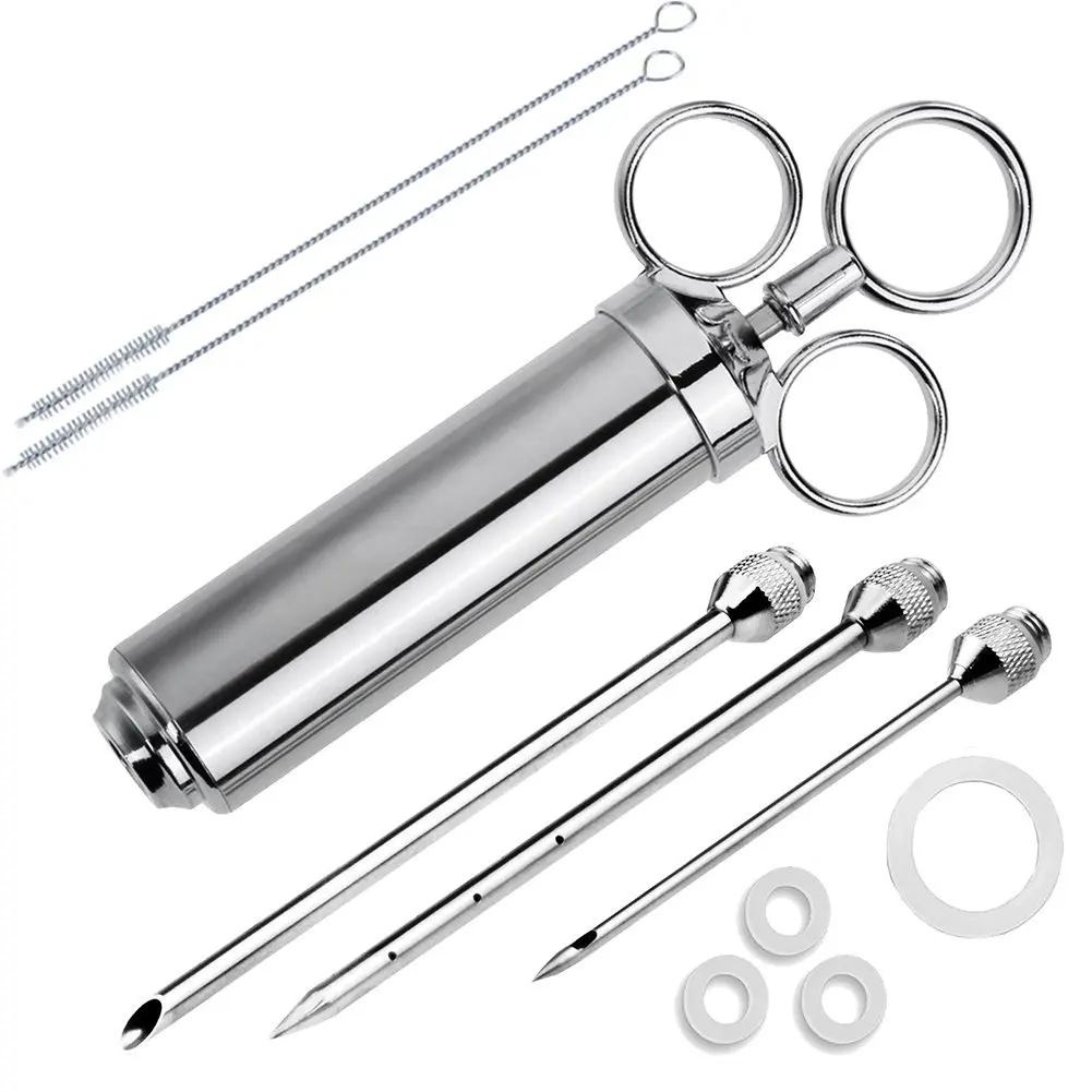 

2-Ounce Stainless-Steel Seasoning Injector with Marinade Needles