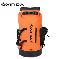 

Xinda camping gear 20L orange pvc waterproof backpack for caving canyoning boating camping swimming