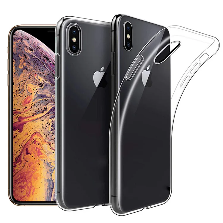 2019 Flexible Slim Crystal Clear Soft TPU Phone Case for iPhone Xs