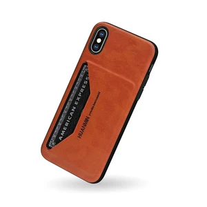 Leather Card Holder Mobile Cover iPhone X