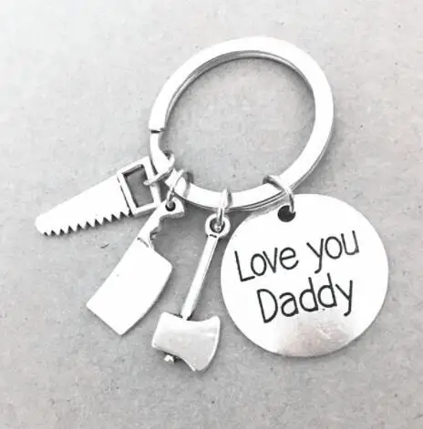 

1PC "If Dad Can't Fix It No One Can" Hand Tools Keychain Daddy Key Rings Gift for Dad Fathers Day, Father Key Chain Accessories