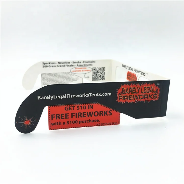 
3D Cardboard Fireworks Diffraction Glasses 