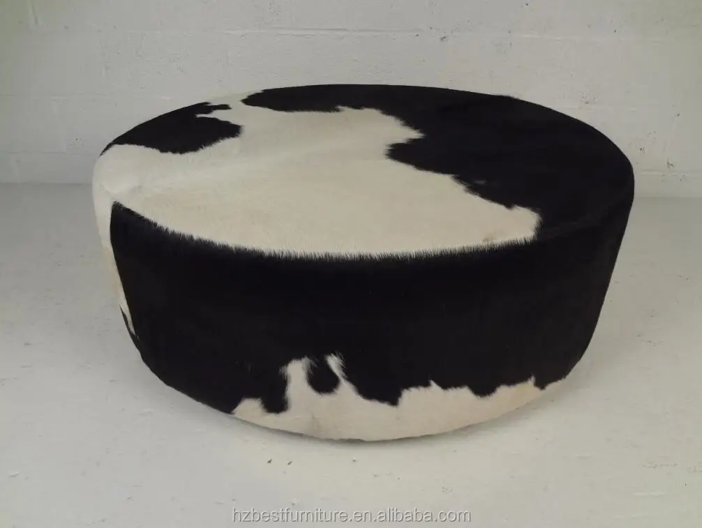 Cylindershaped Cowhide Ottoman Mp89010 Buy Leather Cowhide Fur Ottoman,Round Ottoman With