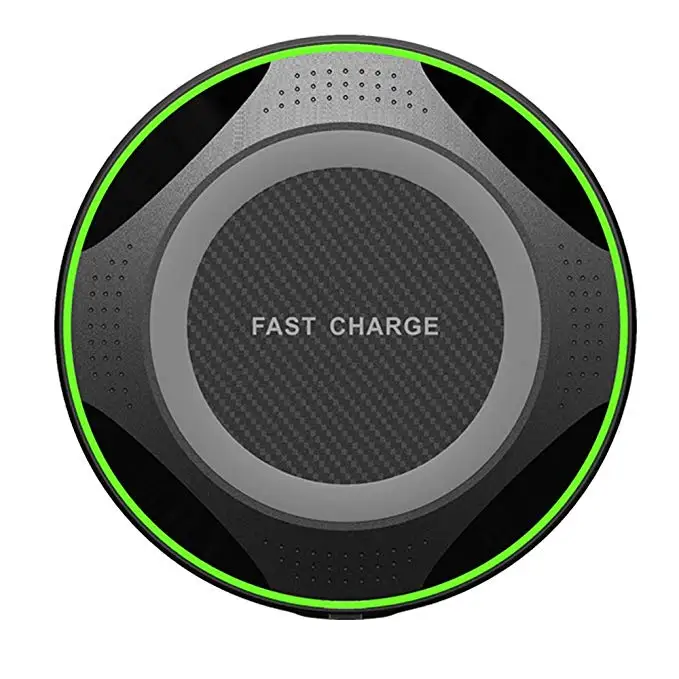 

Round 3 Change Working Modes 10W 7.5W 5W Fast Wireless Charger For iphone X 8 Wireless Fast Charging Pad For Samsung Note 9, Black;white