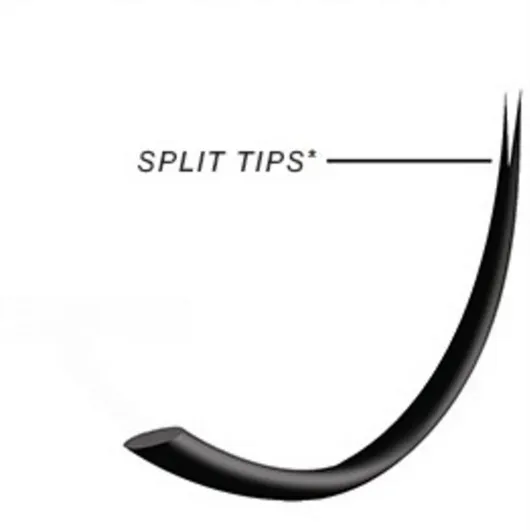 

Two tips matte black ellipse flat shape eyelash, N/a