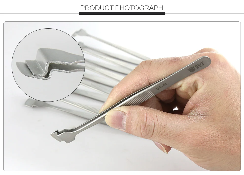BEST-91-4T Stainless steel wafer tweezers