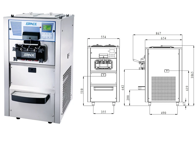 AE Mini Ice Cream Machine, 1 to 2 litre per Hour