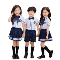 

High quality OEM custom summer set design primary kids school uniforms for boys and girls