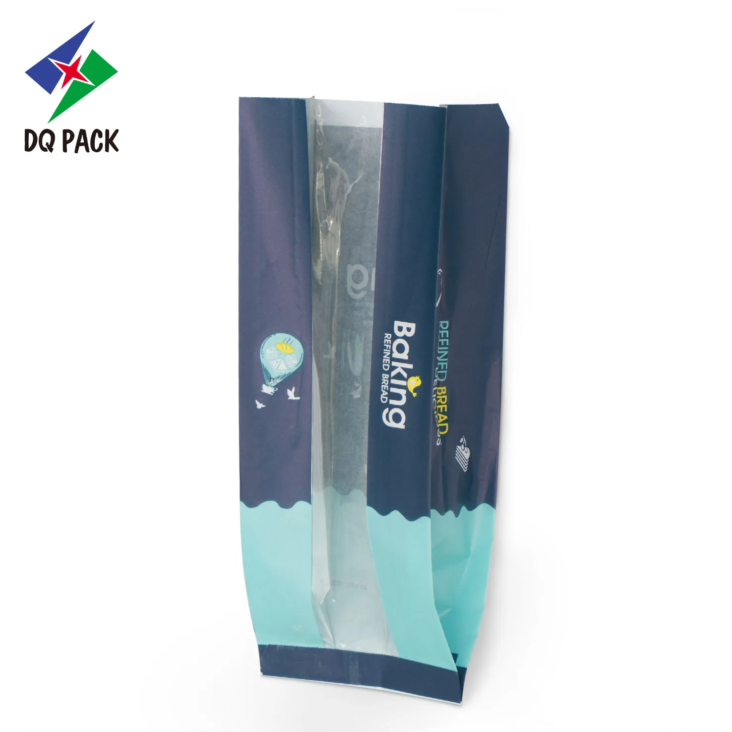 China suppliers flexible packaging kraft paper Sidegusset Bag With Window For Bread Packaging