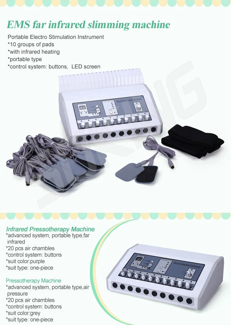 Professional Fitness Ems Electro Stimulation Machine Combining Infrared
