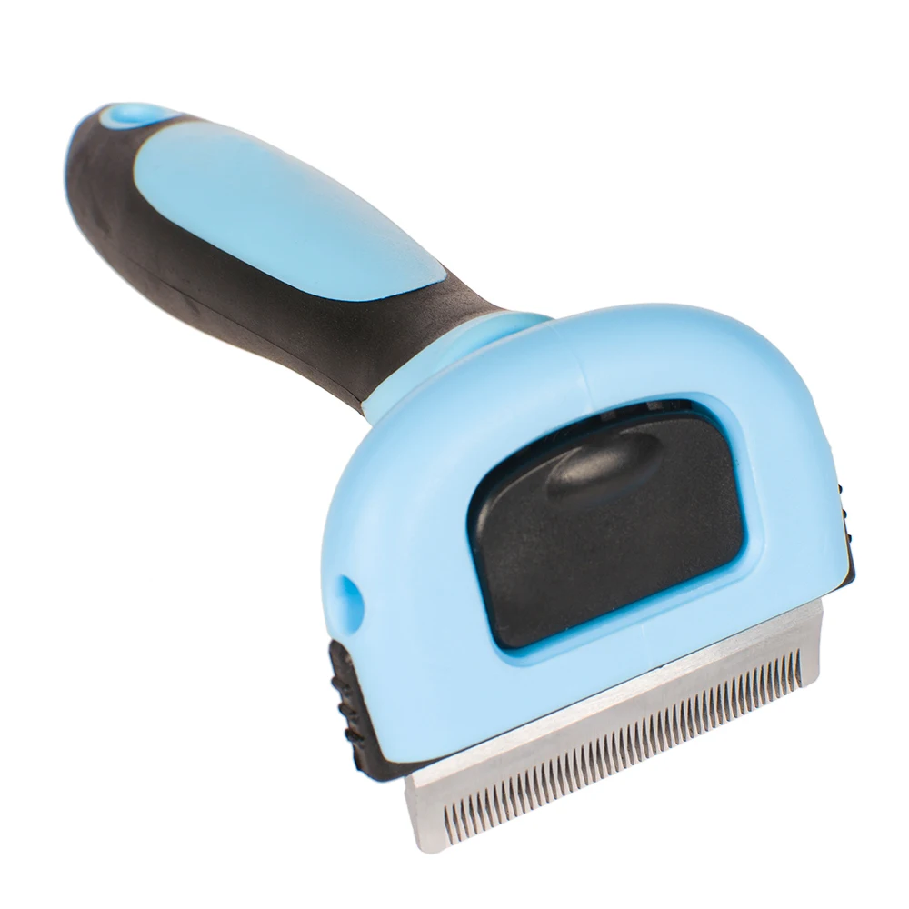 

Cheap new design cat pet grooming hair brush, Blue