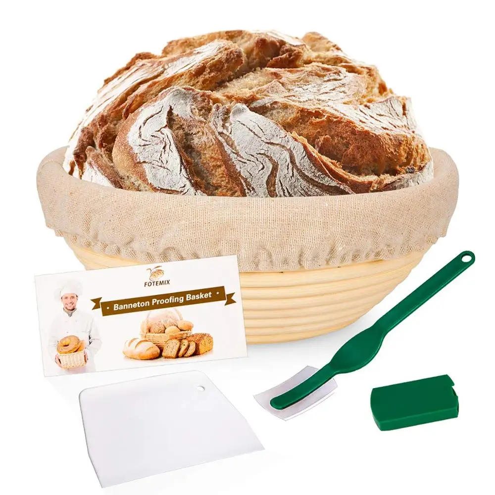 

9 Inch Banneton Bread Proofing Basket Baking Bread Making Proofing Baskets For Sourdough Bread Proofing Basket Brotform, White