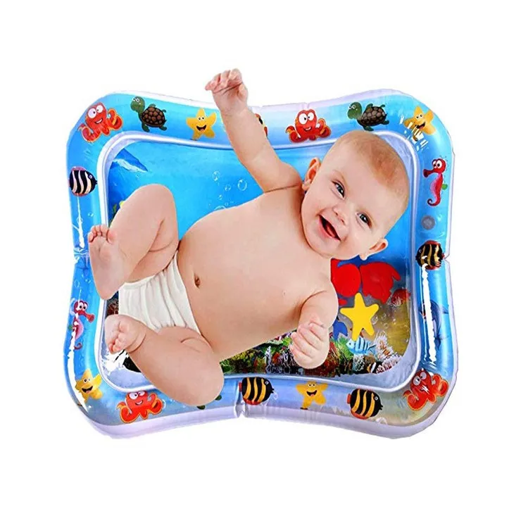 

Inflatable Children Water Mat Infant Tummy Time Play Mat Toddler Fun Activity Play Center for Sensory Stimulation Motor Skills, As picture