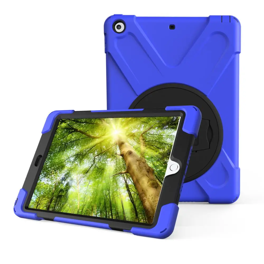 

Free shipping Top seller 360 rotating kickstand tablet case for iPad 9.7 2017 2018 cover