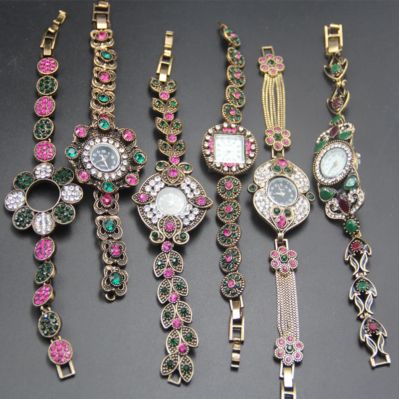 

mixed crystal teen's watch round case latest wrist chain watches for girls wrist watch for kids Factory direct sales