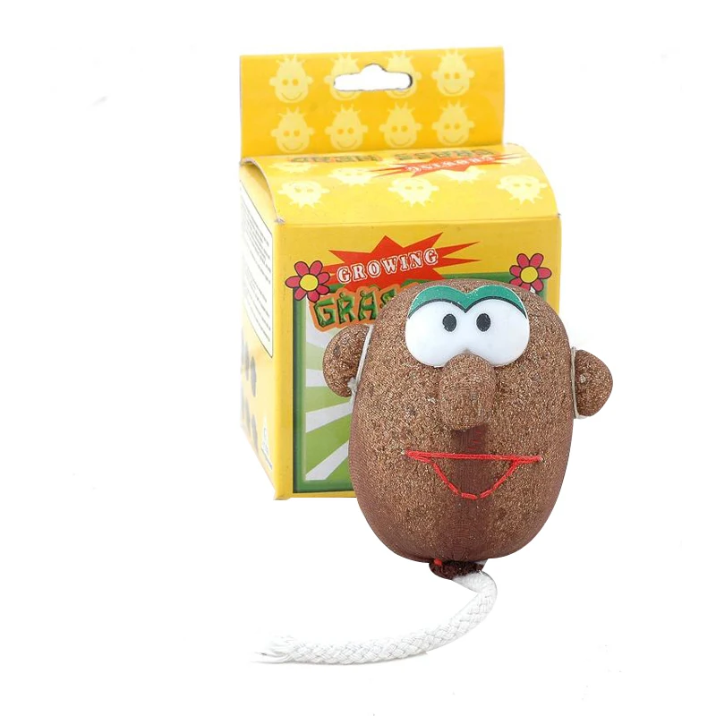 

educational kids toy grass head doll home decoration garden plant