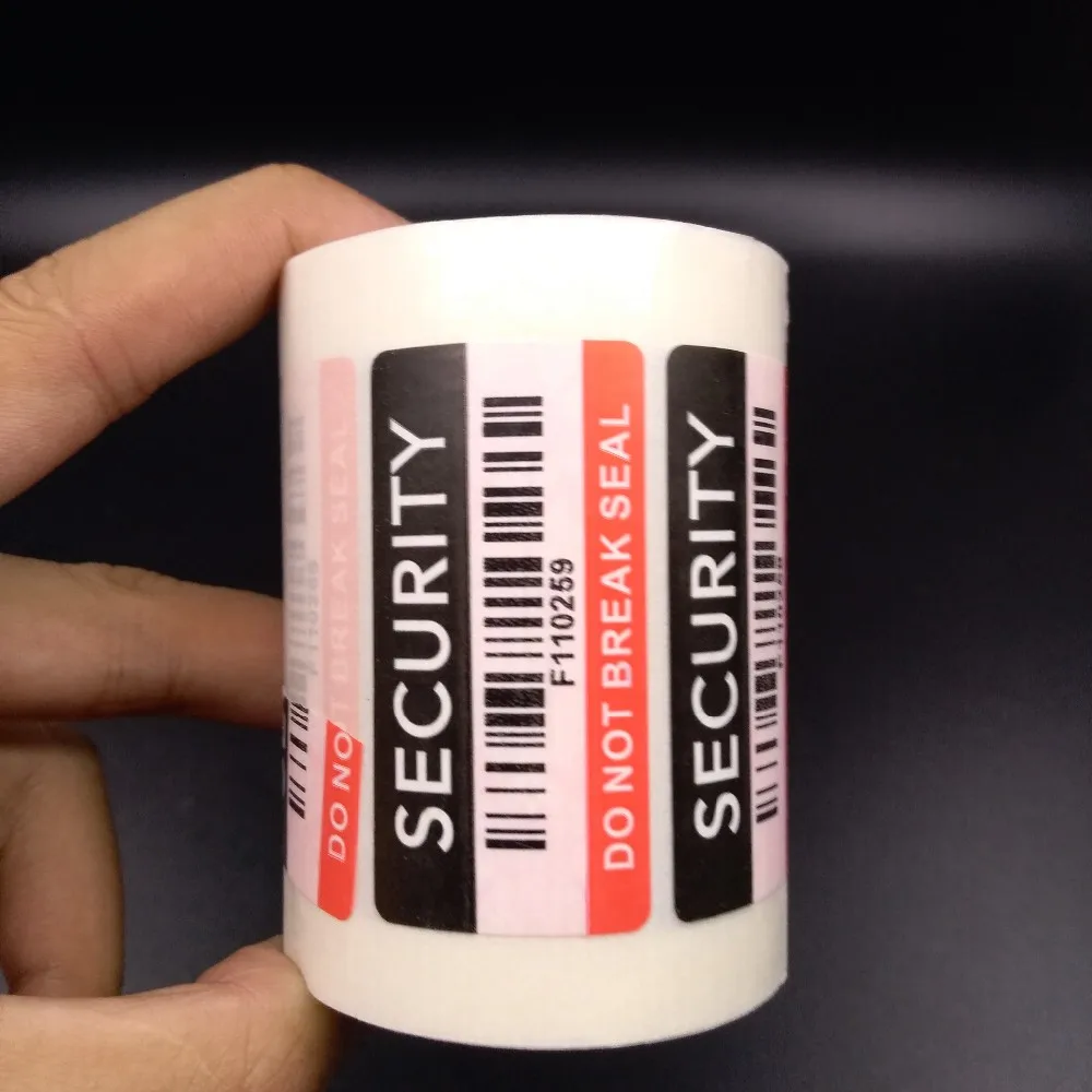 asset sticker, custom logo adhesive barcode destructible label