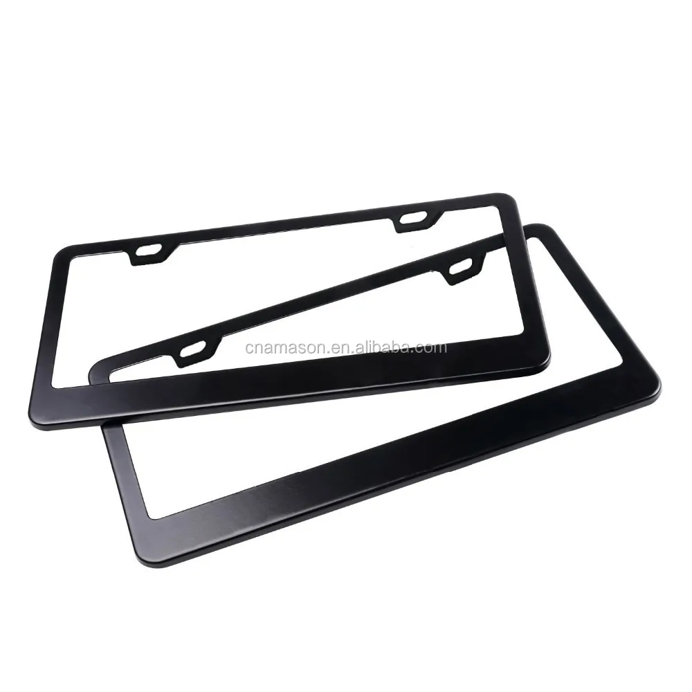 Mach-E 2-Hole Wide Bottom License Plate Frame; Black Powder-Coated - Foto 10