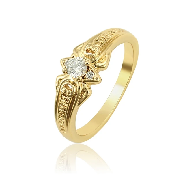 15900 xuping ladies custom artificial crystal 3 gram real 14k gold plated ring+turca mayoreo africana women fina joyeria de oro