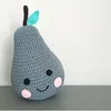 T204-1 Amigurumi Crochet Pattern Pear For Baby Crochet Amigurumi Fruit Pear Plush Toys