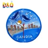 Europe souvenir ceramic plate wall clock, polyresin clock