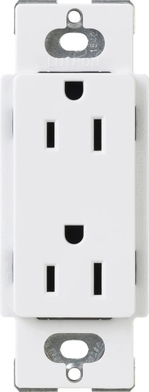 Lutron CAR-15-GFTR-BR Claro 15-Amp Tamper Resistant GFCI Receptacle Brown