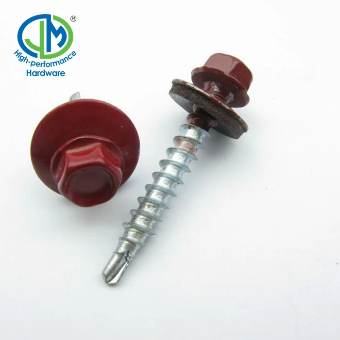 
zinc plated #10 hex washer head roofing self drilling screws 