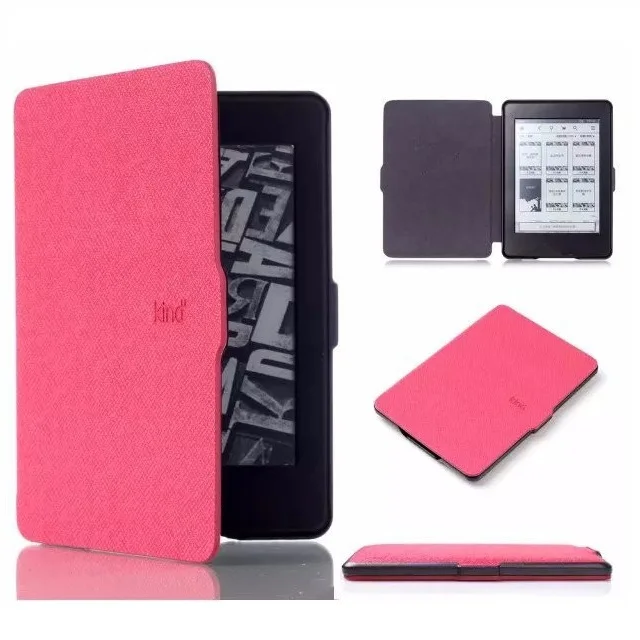 Auto Sleep Wake Function Ultra Slim PU Leather Tablet Cover Case For Amazon Kindle Paperwhite 1 2 3 6Inch Shell Flip Cover Cases with Nice Retail Package