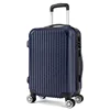 China Factory Light Weight Dark Blue 20" ABS Carry On Trolley Travel Luggage Bag with 4 360 Degree Spinner Mute Wheels