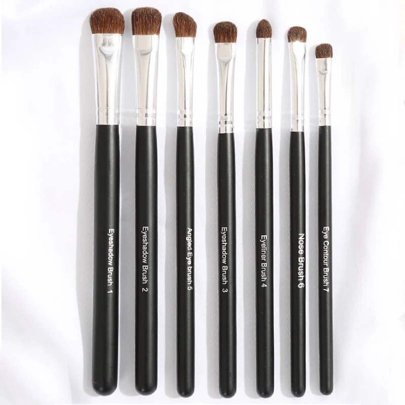 

7 pcs Eye Shadow Brushes Set Pony Hair Makeup Brushes Natural Animal Horse Professional eyeliner cosmetic facial care tool