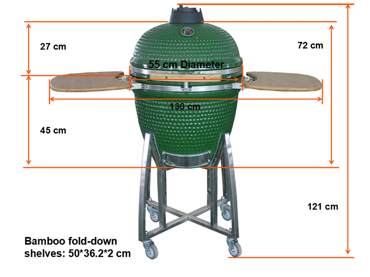 21 kamado charcoal grill