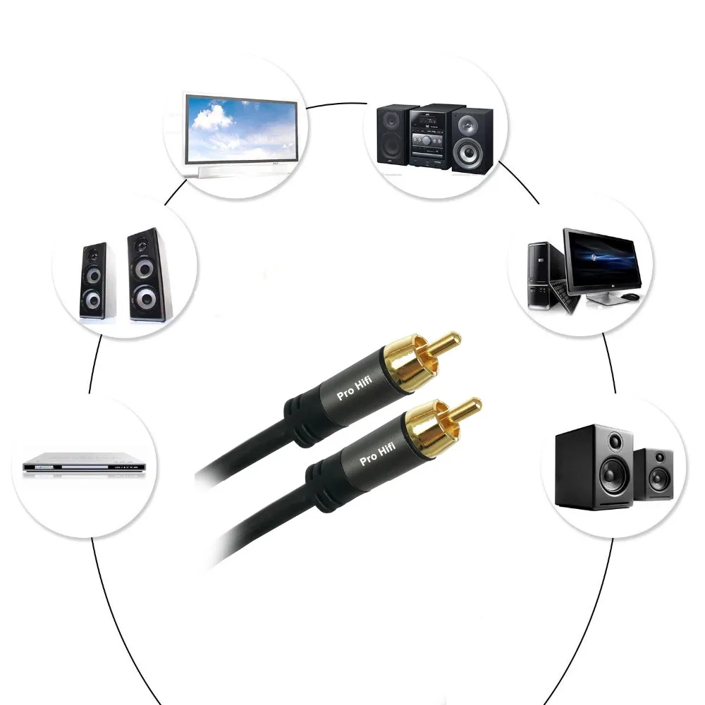 New Products Premium S/pdif Rca Male To Rca Male Digital Audio Coaxial