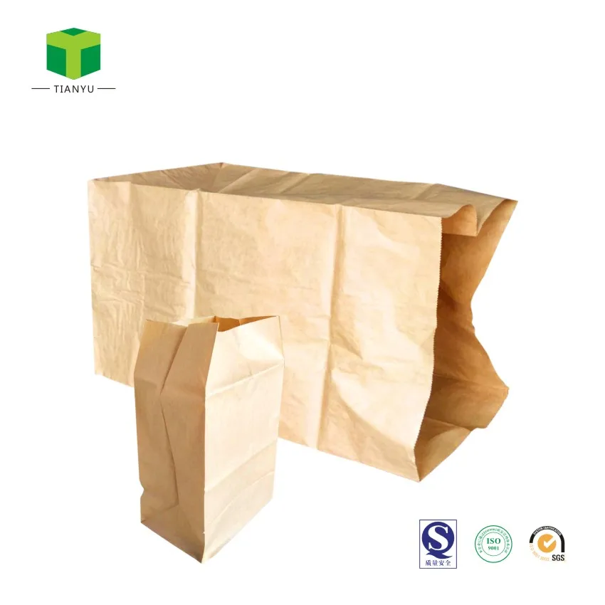 Biodegradable Brown Kraft Paper Lawn And Leaf Refuse Bag For Home And ...