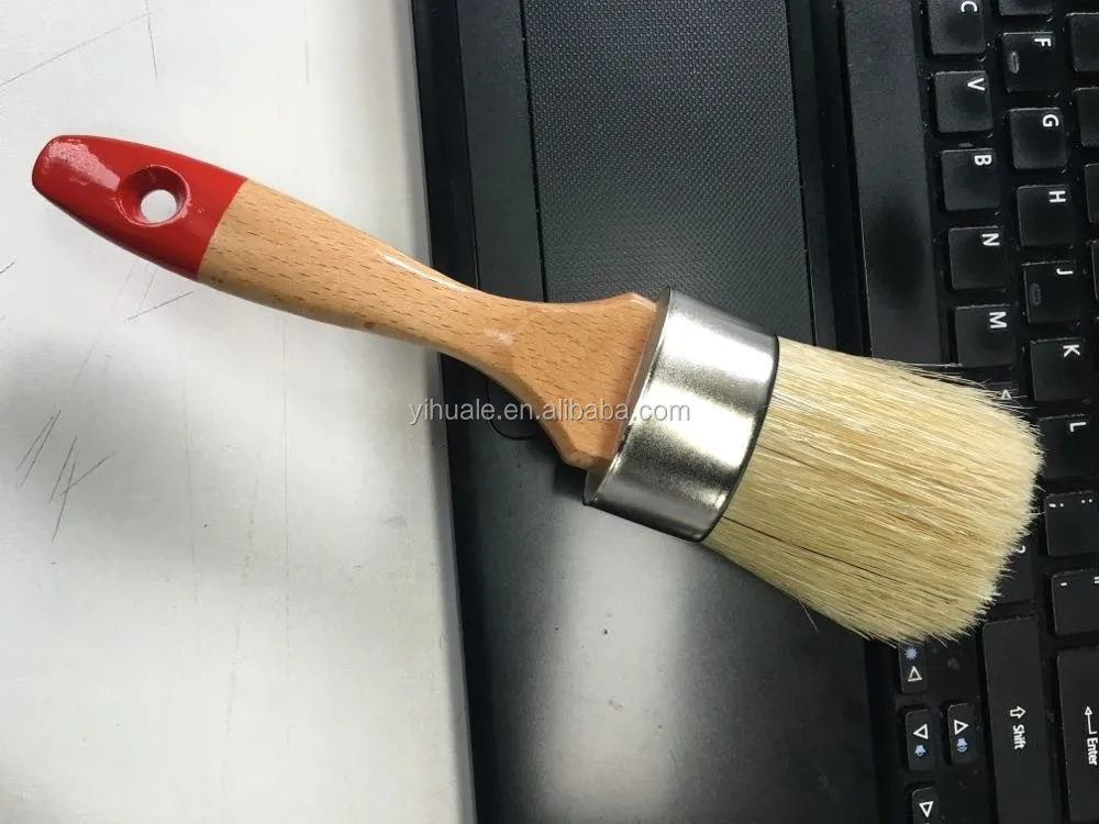 High Quality Wood Handle Wax Brush 1.5inch 2.0inch Chalk Wax Brush