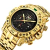 Temeite Male 12 Color Dual Time Stainless Steel Men's Watch Luxury Watch Customized Low Moq All Gold Date Watches Men Wrist