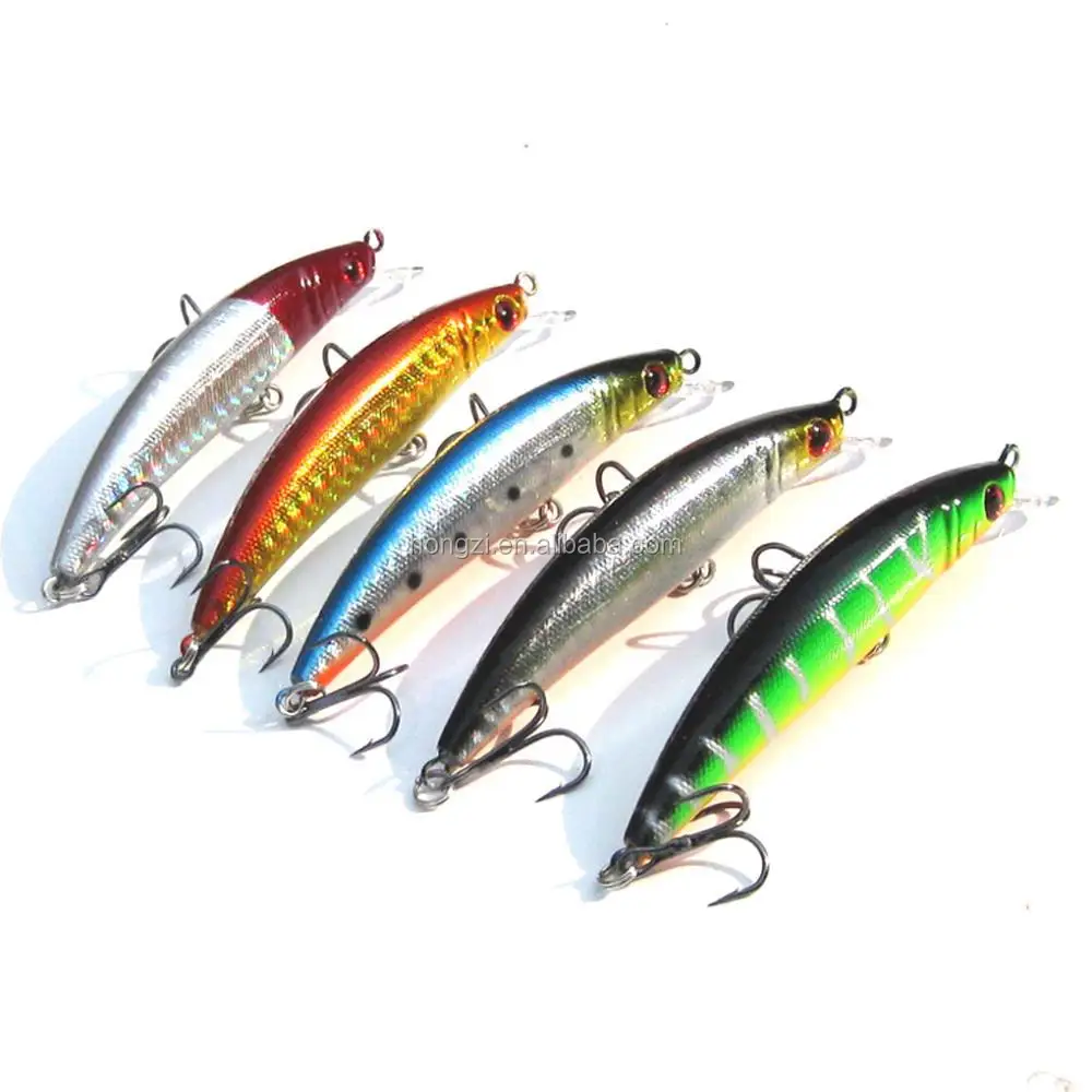

Fashion Cool plastic fishing lures fishing bait minnow bass Floating lure fishing tackle Hooks 8CM/7.5g, Multi