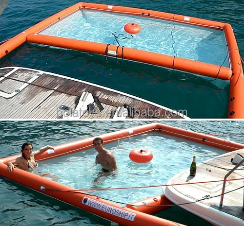 

Hola square inflatable floating boat swimming pool/pool swimming outdoor/inflatable pool