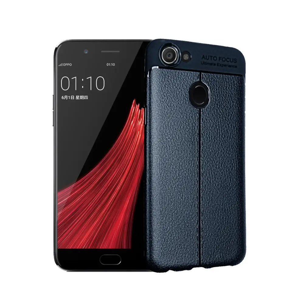 2017 New Design Carbon Fiber Lichee Pattern For OPPO F5 Soft TPU Case For OPPO F5