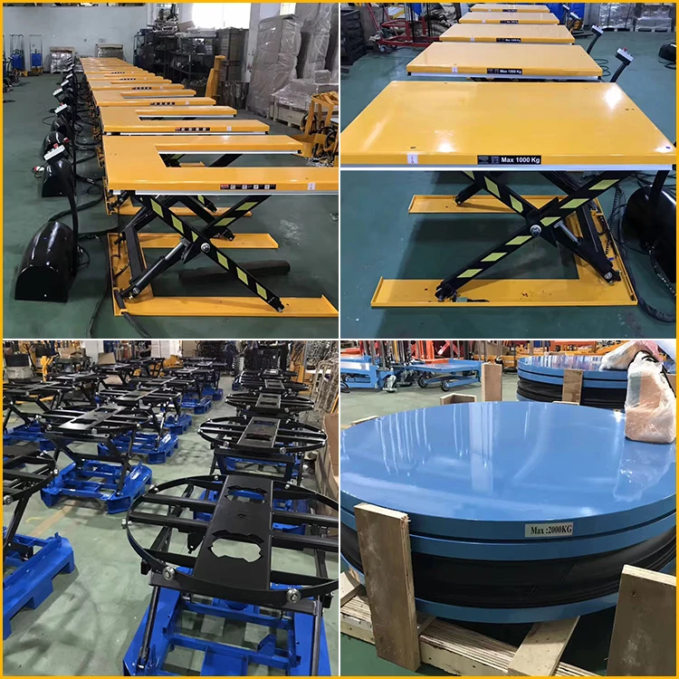 Ergonomic pallet lift tables hydraulic manual scissor lift table